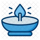 Oil Lamp Flame Candle Icon