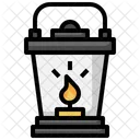 Oil Lamp Flame Camping Icon