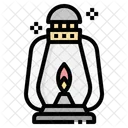 Oil Lamp Camping Lantern Icon