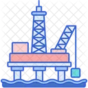 Oil Platform Petroleum Refinery Oil Industry Icon