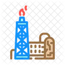 Oil Refinery Flare Icon