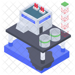 Oil Refinery Plant Icon