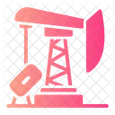 Oil Rig Pumpjack Oil Refinery Icon
