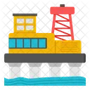 Oil Rig Refinery Oil Drilling Icon