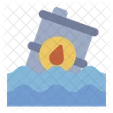 Oil Spill Pollution Barrel Icon