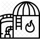 석유 탱크 정유 공장 가스 아이콘