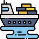 Oil Tanker Cargo Ship Icon