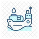 Oil Tanker Ship Cargo Vessel Maritime Industry 아이콘