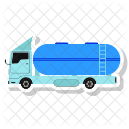 Oil Truck Icon - Download in Flat Style