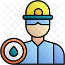 Oil Worker Maintenance Service Symbol