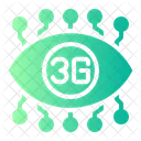 3 G Ojo Realidad Virtual Icono