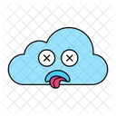 Ojo Arrugado Con Lengua Ojos Arrugados Emoji De Nube Icono