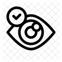 Ojo con marca de verificación  Icono
