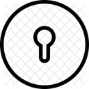Ojo De Cerradura Interfaz Circular Elementos Esenciales Luz De Inicio De Sesion F Icono