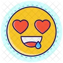 Emoji De Ojos De Corazon Icono