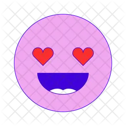 Emoji de ojos de corazon  Icono