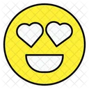 Emoji De Ojos De Corazon Emocion Emoticon Icono