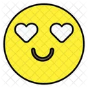 Emoji De Ojos De Corazon Emocion Emoticon Icono