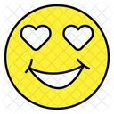 Emoji De Ojos De Corazon Emocion Emoticon Icono