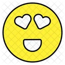 Emoji De Ojos De Corazon Emoticon Smiley Icono