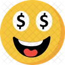 Ojos De Dolar Emoji Carita Sonriente Icono