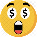 Ojos De Dolar Emoji Carita Sonriente Icono