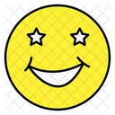 Estrellas Ojos Emoji Emoticon Smiley Icono