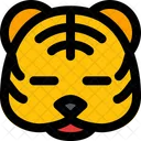 Ojos Cerrados De Tigre Icono