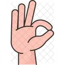 Ok Hand Signal Icon