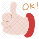 Ok Sticker Emoji Icon