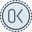 Ok Letter Text Icon