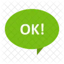 Ok Bubble Ok Go Morning Thinking Bubble Ok Text Bubble Icon