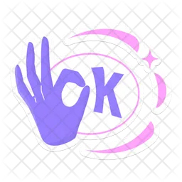 Ok Hand Sign  Icon