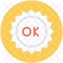 Ok Sticker Label Icon