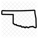 Oklahoma Mapa Estados Ícone