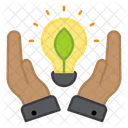 Oko Innovation Pflanzeninnovation Brillante Idee Symbol