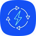 Erneuerbare Energien Blaues Symbol Icon