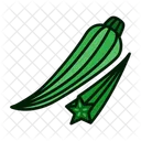 Okra Gemuse Frisch Symbol