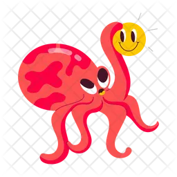 Oktopus-Maskottchen  Symbol