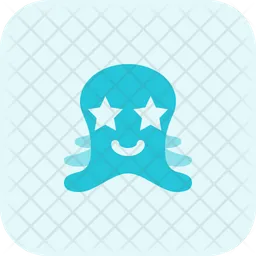 Oktopus, vom Stern getroffen Emoji Symbol