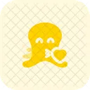 Oktopus wirft einen Kuss zu  Icon