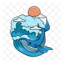 Ola Ballena Mar Icon