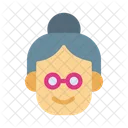 Old Lady Glasses Icon