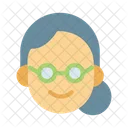 Old Woman Glasses Icon