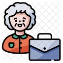 Old Businesswoman  Icon