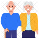 Elderly Couple Old Couple Old Spouse Icon