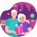 Old couple love  Icon