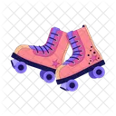 Roller Skates Isolated Roller Skates Background Leisure Activity Icon