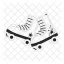 Old fashioned roller skates 80s  Symbol