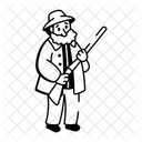 Old Hunter Trapper Stalker Icon